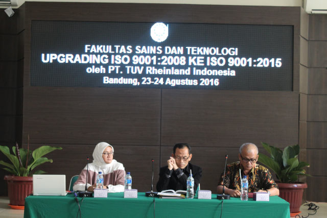 Upgrading ISO 9001:2008 ke ISO 9001:2016 Fakultas Sains dan Teknologi oleh PT. TUV Rheinland Indonesia Upgrading ISO 9001:2008 ke ISO 9001:2016 Fakultas Sains dan Teknologi oleh PT. TUV Rheinland Indonesia