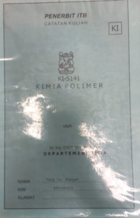 Image of KI-5141 Kimia Polimer Catatan Kuliah